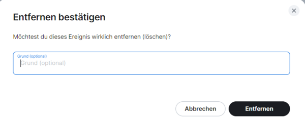 Nachricht entfernen Nachricht entfernen