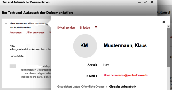 E-Mail Detailansicht