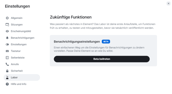 Benachrichtigungen zu neuen Funktionen aktivieren