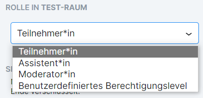 Rollen eines Teilnehmers ändern