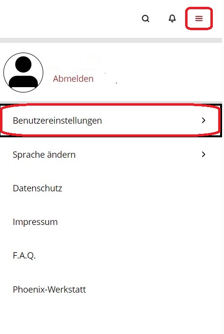 Benutzereinstellungen