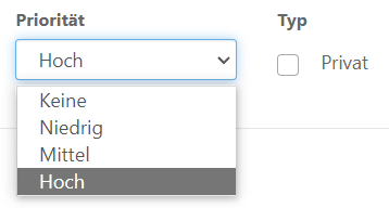Optionen um Aufgaben zu priorisieren