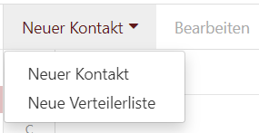 Reiter zum auswählen neuer Kontakte