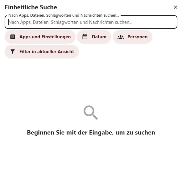 Einheitliche Suche