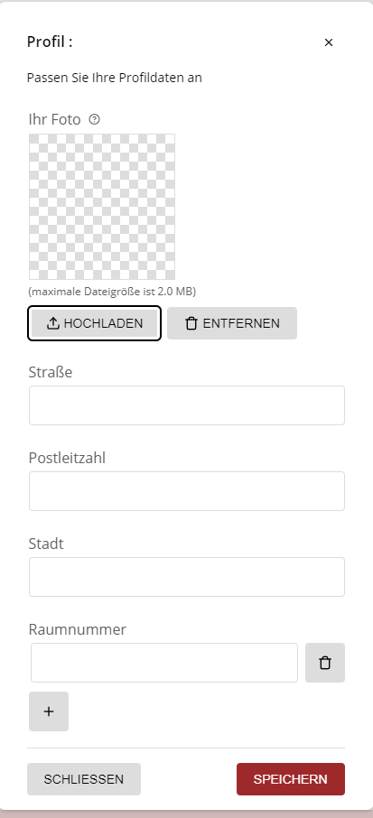 Profildaten ändern