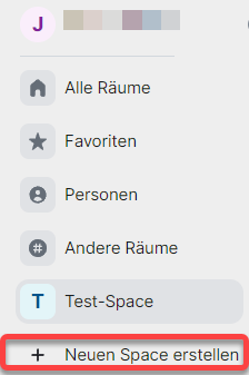 Neuen Space erstellen