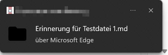 Erinnerung als Push-Benachrichtigung (Microsoft Edge)