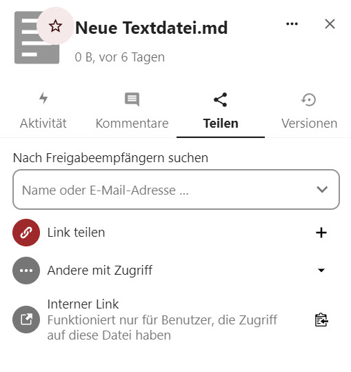 Datei teilen